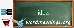 WordMeaning blackboard for idea